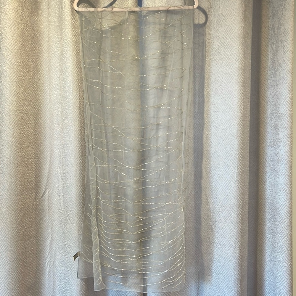 Beautiful silver beaded shawl